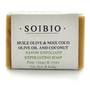Savon exfoliant Huile olive & Noix coco Visage & Corps 